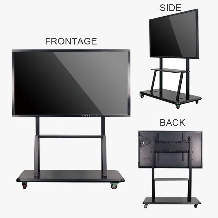 Intelligent Touch Mobile Stand Tempered Glass Touch Screen Interactive Digital White Board for School and Projector