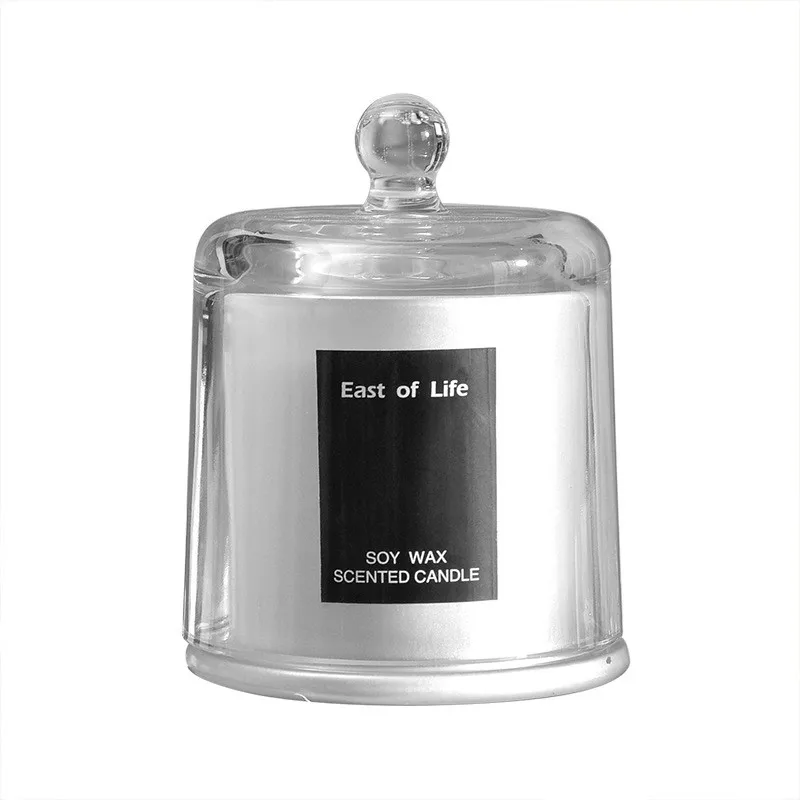 Creative Christmas Empty Clear Dome Bell Cloche Candle Container Glass Candle Jar Holder Cups