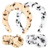 White leopard print-coffee leopard print