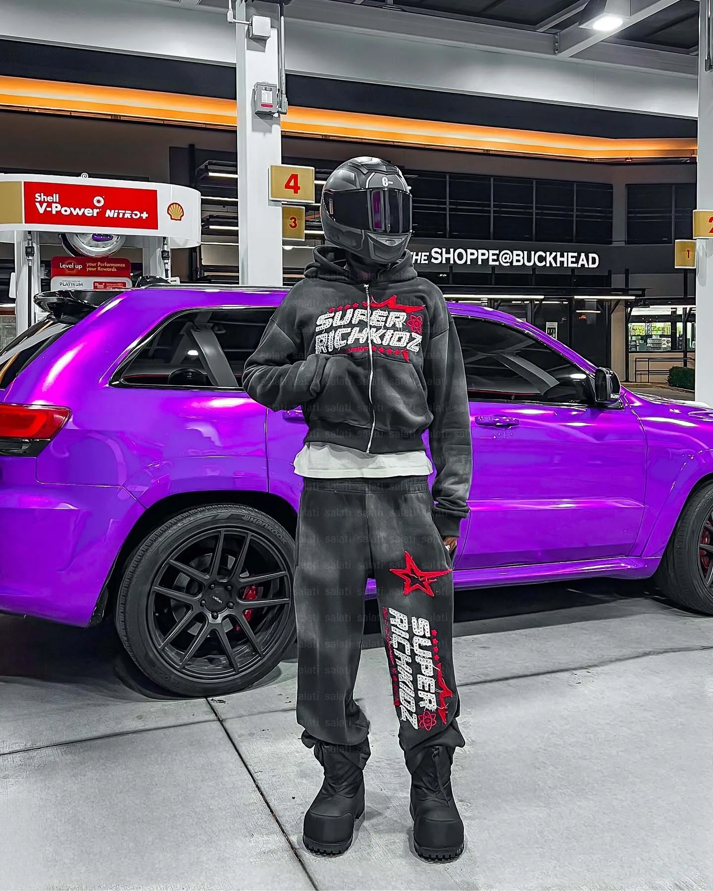 Custom 2PCS Winter Hoodie Sweatpants Set Oversized Baggy Fleece Rhinestone Acid Wash Track Suit Flared Tracksuit Men Quick Dry gallery 7