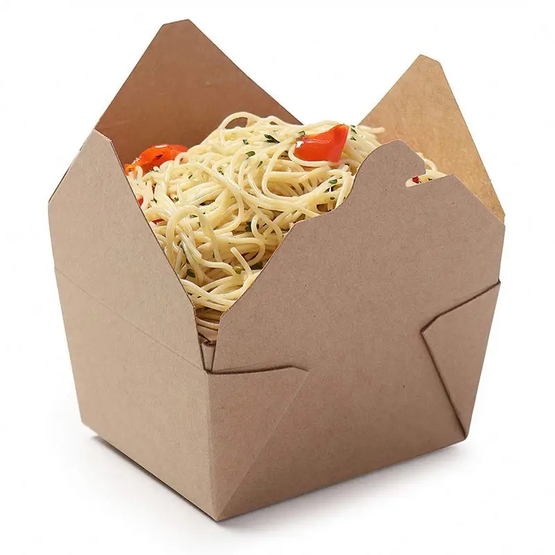 disposable takeaway food paper box packaging noddle pasta box