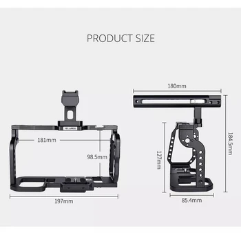 YELANGU C9 Aluminum Alloy Camera Cage for for Blackmagic Design Pocket Cinema Camera BMPCC 4K 6K Cage Rig detail image