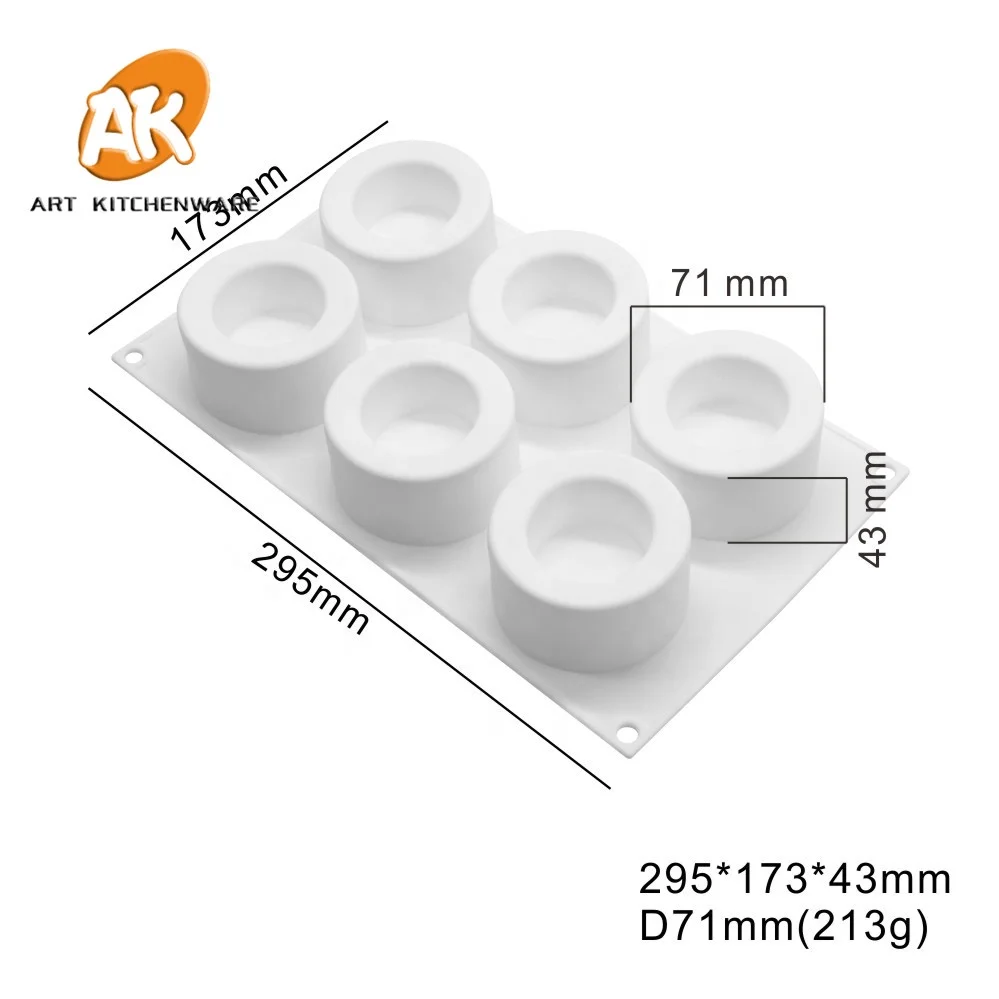 AKENZ – Stampi Per Mini Torte A 3 Scomparti, Antiaderenti, Con Cornice In Acciaio, Per Dolci E Salati - 3