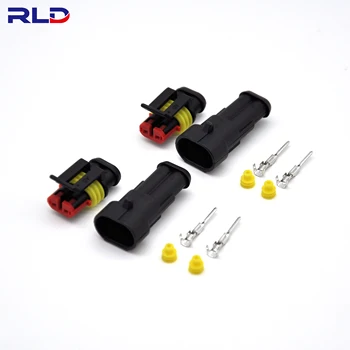 ZHOFONET 2 Pin DT Connectors Waterproof,2 Wire Connector 16 AWG Automotive Electrical Connector, 2 Pin Male And Female Plug Quick Disconnect Connectors For Car Truck Motorcycle Marine Boat(5 Pairs