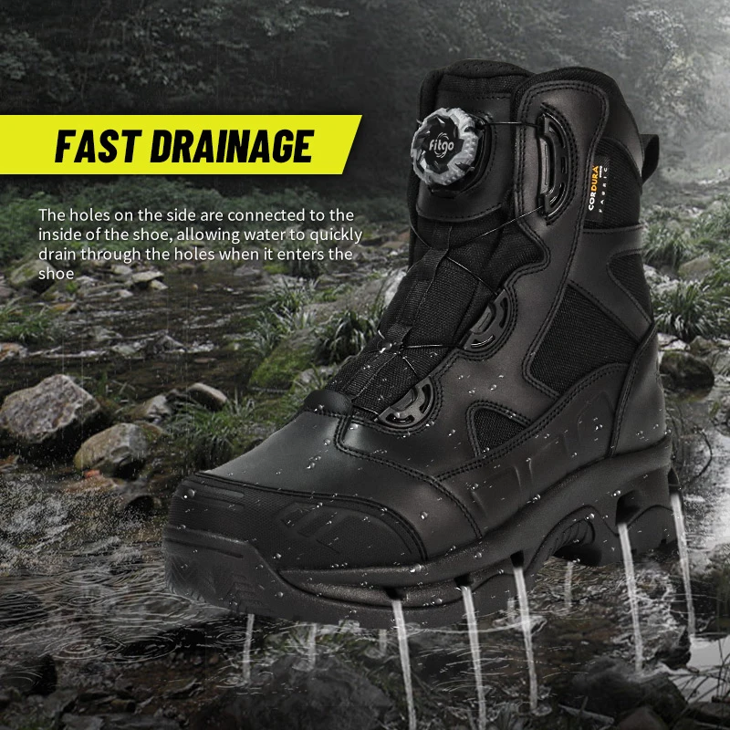 Durable Full Grain Leather Boots with BOA Lacing System