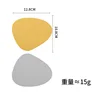 Lemon yellow-grey coasters