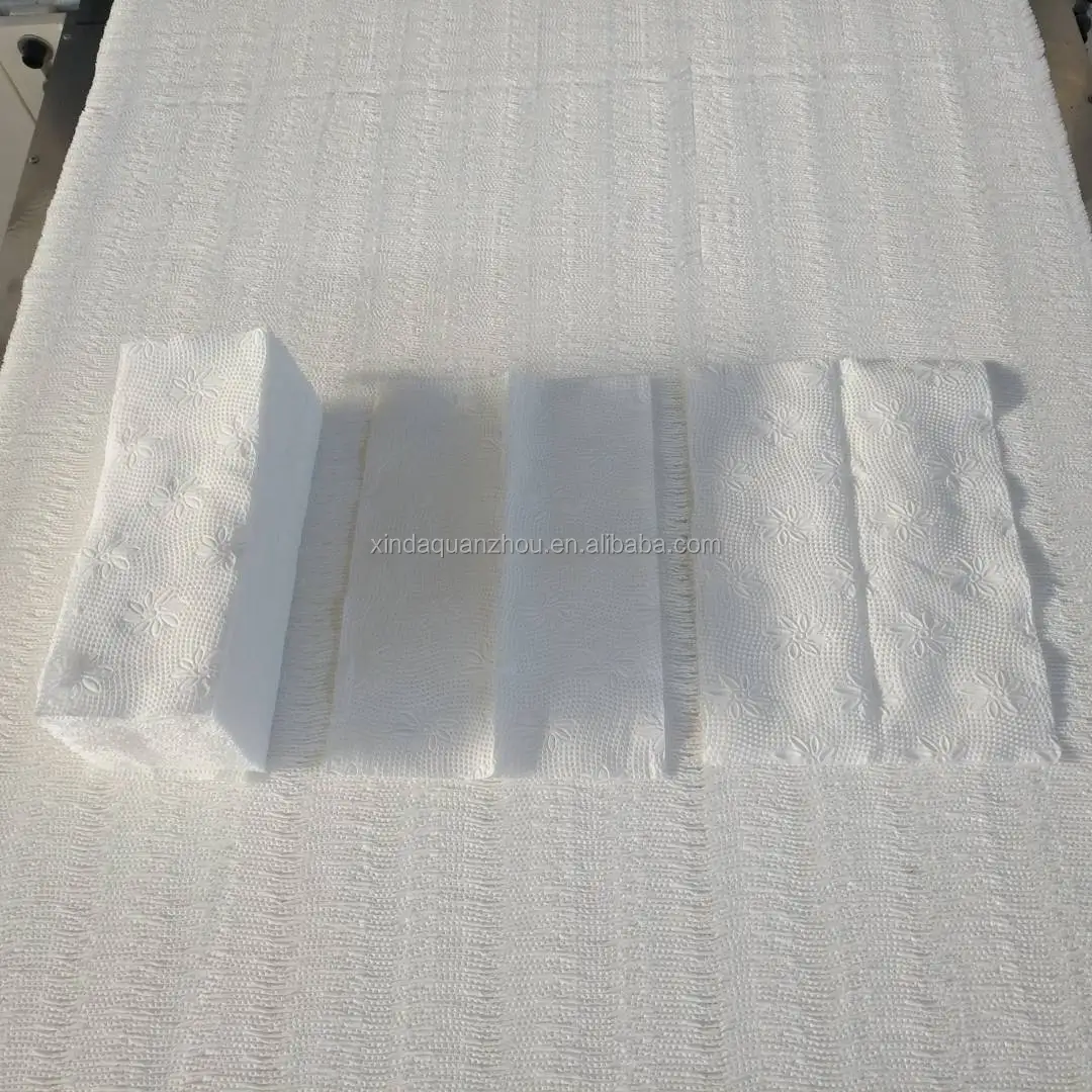 Factory Production Line PLC Controlled High Speed Automatic Facial Tissue Paper Folding Machine with Bearing and Engine