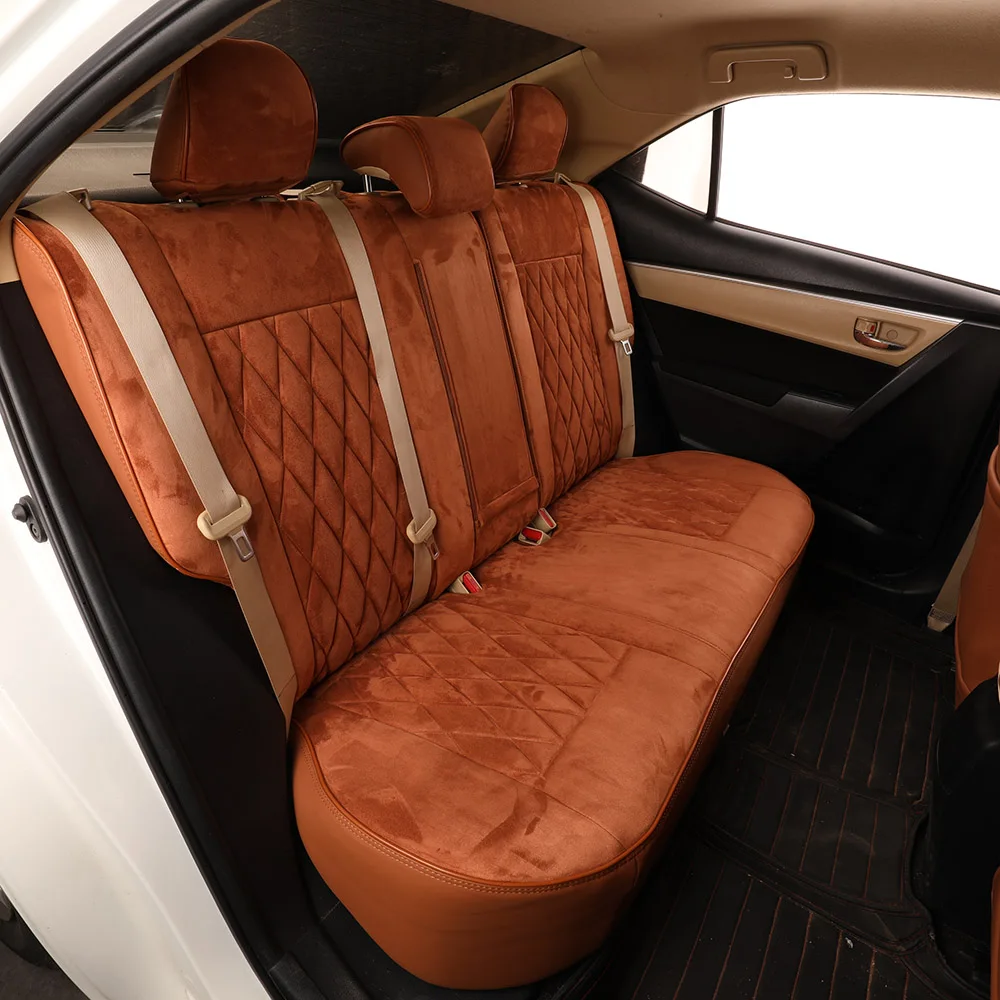 EKR Factory Wholesale Good-quality Nappa Leather and Suede Fabric Full Set  Seats Car Seat Covers for Toyota Camry 2014- 2020