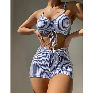 Brazilian Women Two Piece Bathing Suits New Beachwear Swimwear Female Bikinis High Waist Swimsuit