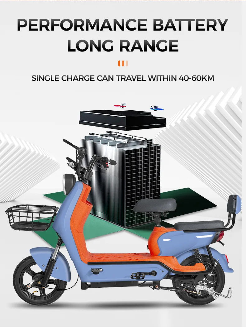 25 MPH Long-Range Electric Scooter with Dual Seats, Basket, LED Light & 40–60 km Range