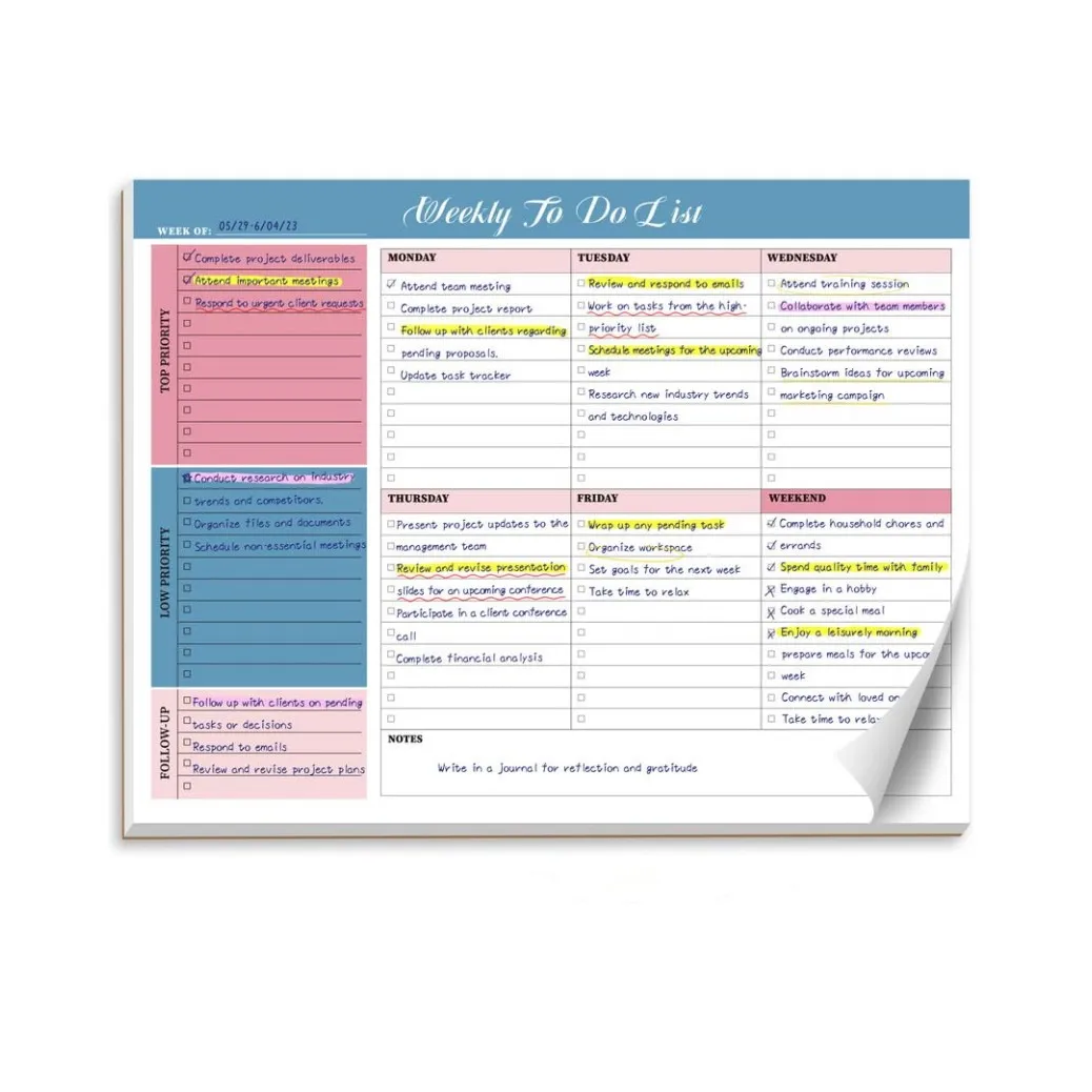 Daily Task Memo Customize Undated Task Memo for Planning Working Goals Home Kitchen ...