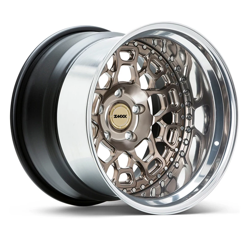 Deep Lip Rose Gold 2 Pieces 3 Pieces Forged Wheel Blank Rims 22 Inch For SF90 718 911 F458 570 GT