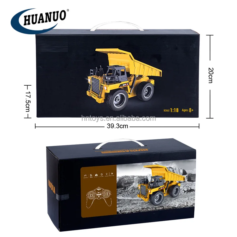 1/24 9CH 4WD Alloy Rc Dump Truck 2.4GHz Diecast Rc Tipper Selfdischarging Truck Engineering Vehicle Model