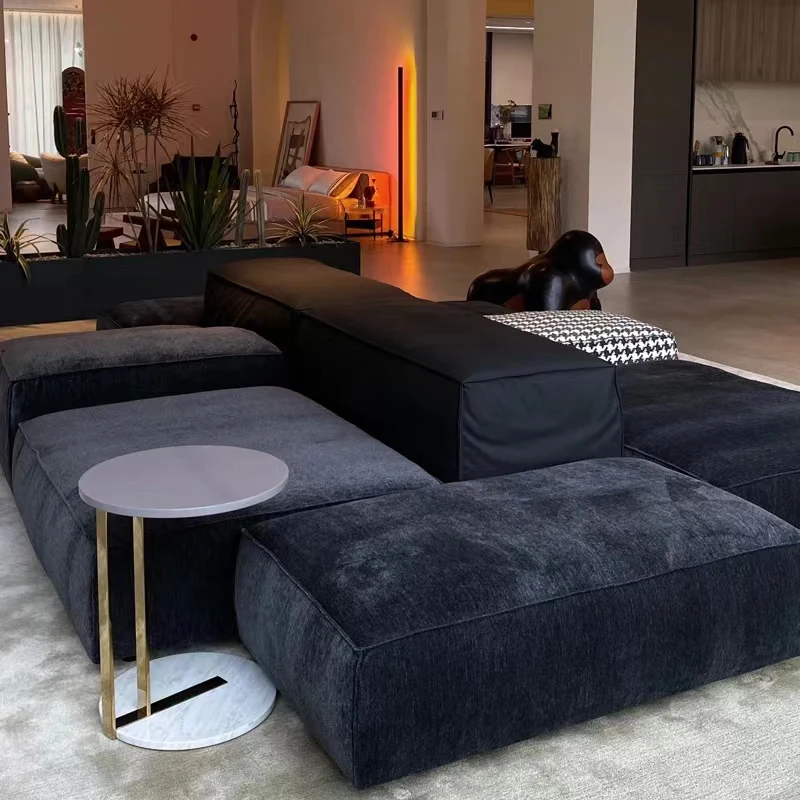 Modern Minimalist Style Modular Sofa Couch Customized Fabric Square ...