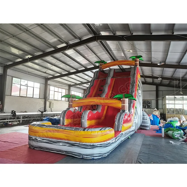 Hot Sale Home Use Courtyard Inflatable Water Slide With Water Pool