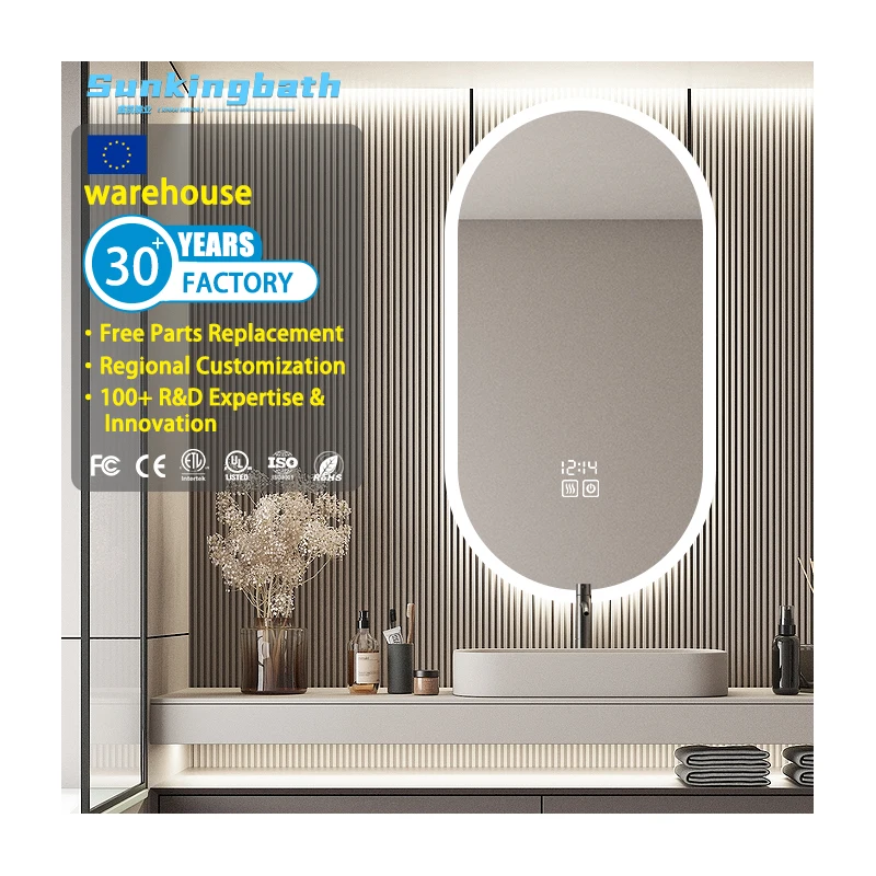 Quality Bathroom Mirror Customized Led Antifog Feature Illuminated LED Mirror With Sensor Switch for Hotels
