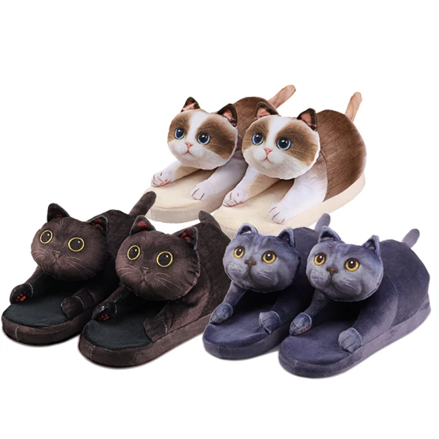 Zapatillas de casa de invierno para hombre, pantuflas divertidas