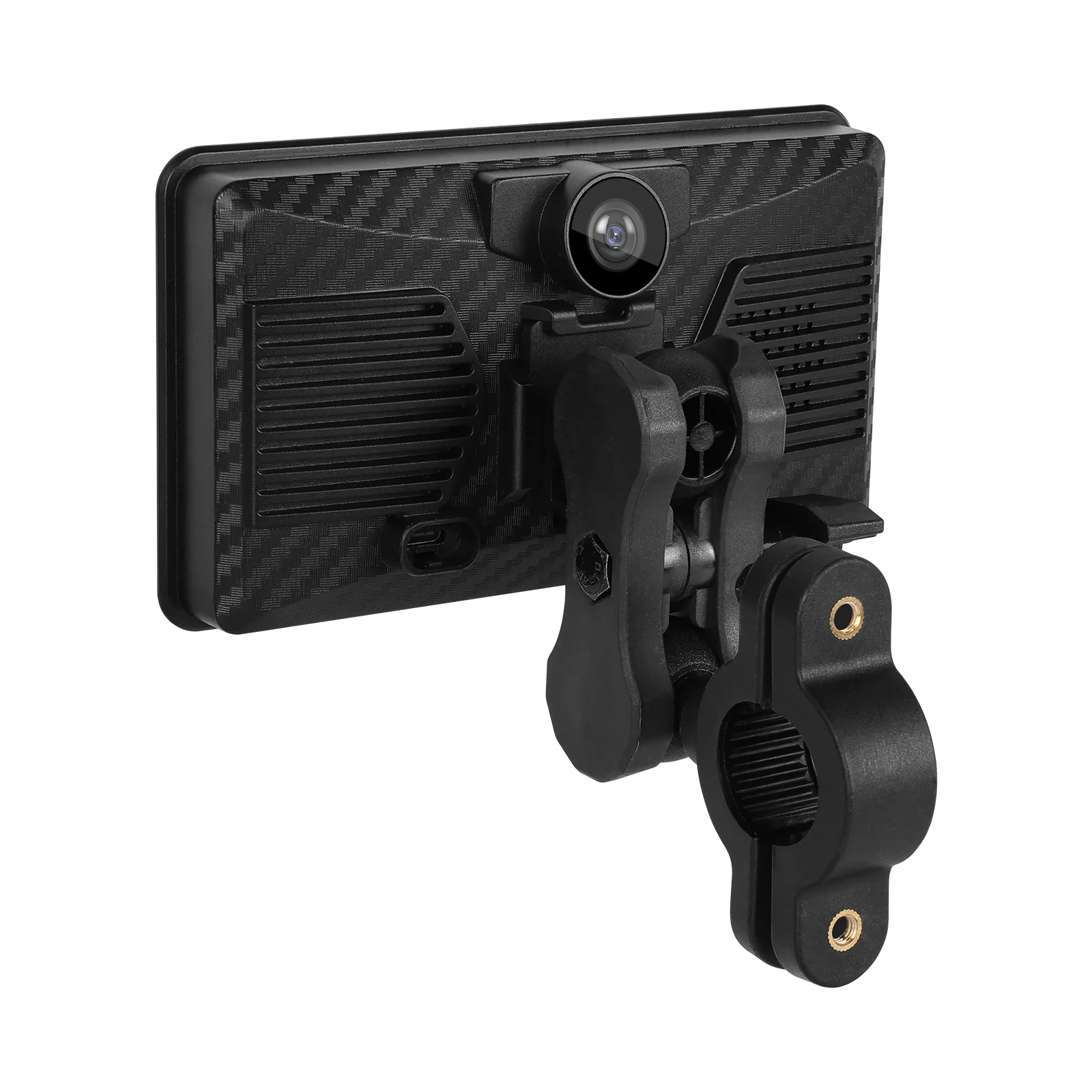 podofo 5 inch motorcycle portable wireless carplay screen android auto recording dvr navigation gps with front rear camera a3996-14