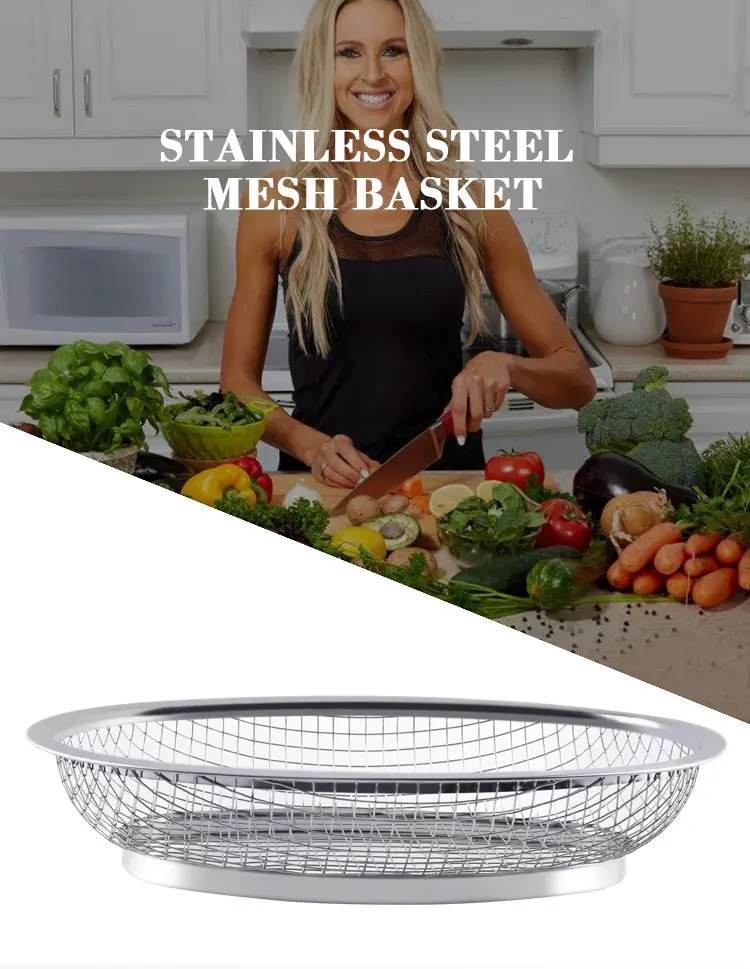 Restaurant Basket Fast Food Baskets Classic Oval Retro Metal