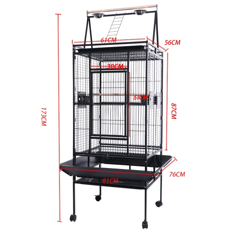 Wholesale 68 Inches Luxury Designs Black Steel Metal Iron Aviary Canary ...