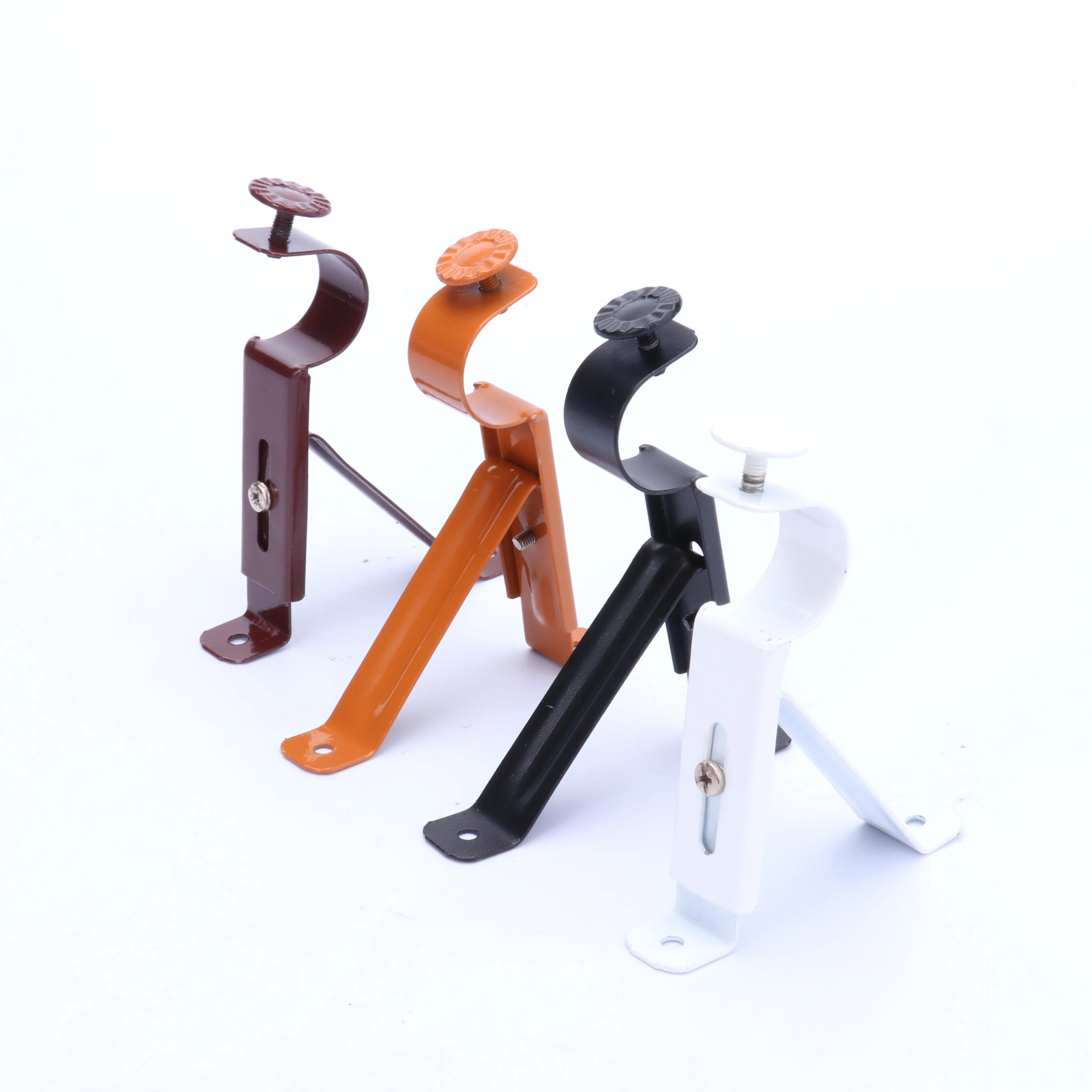 Convenient Curtain Rod Bracket Without Flower Single Bracket Curtain Holder Export Iron Bracket Thickened Reinforcement