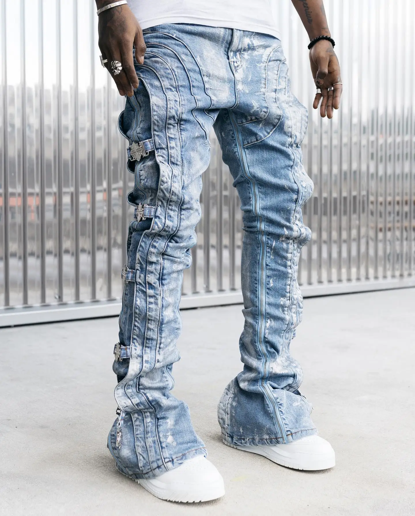 Ripped Jeans Jeans Strappati Genius Aeedenim Loose Stacked