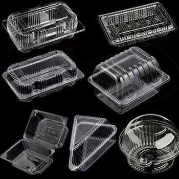 clear cheese  packaging box square bakery boxes kraft paper cake air tight storage cake containers