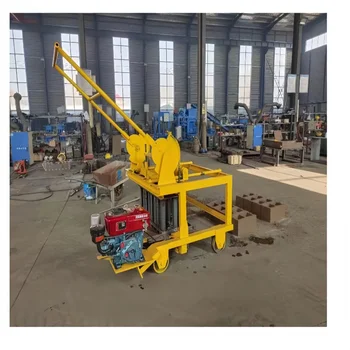 egg laying Hollow Block Making Machine with Diesel Engine and wheels easy control and operation for block cutting factory