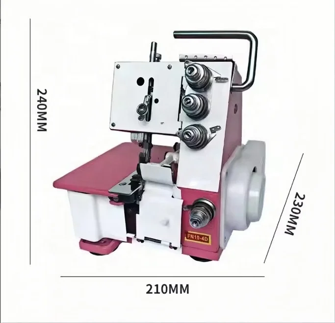 FN2-4D Household Overlock Sewing Machine 4-Thread Serge Automatic Features Manual for Home for Clothing Fabric Includes Motor