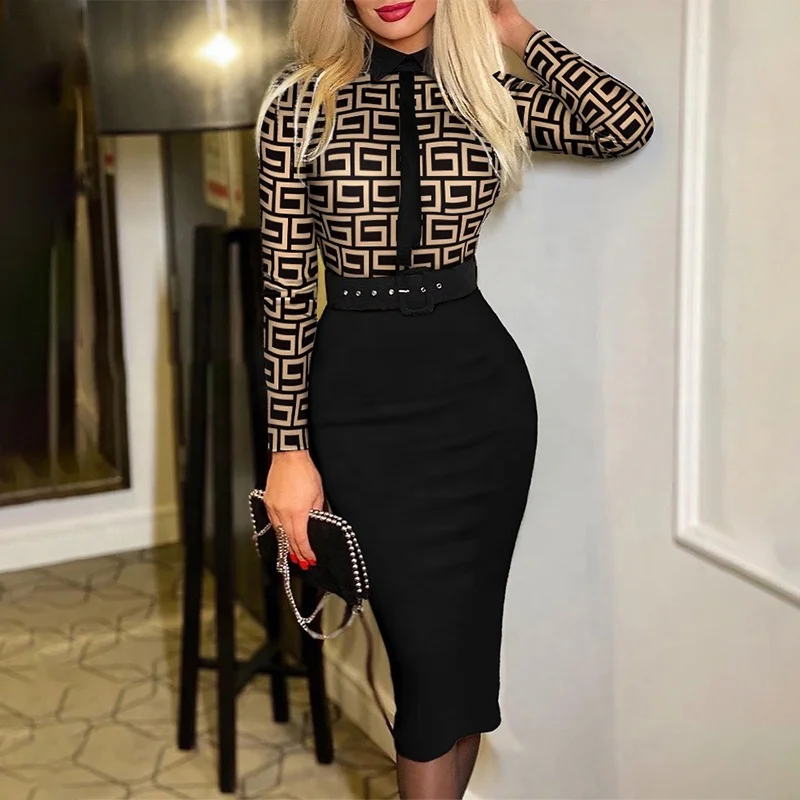 Shop Our Women's Career Office Dresses - Houndstooth Print