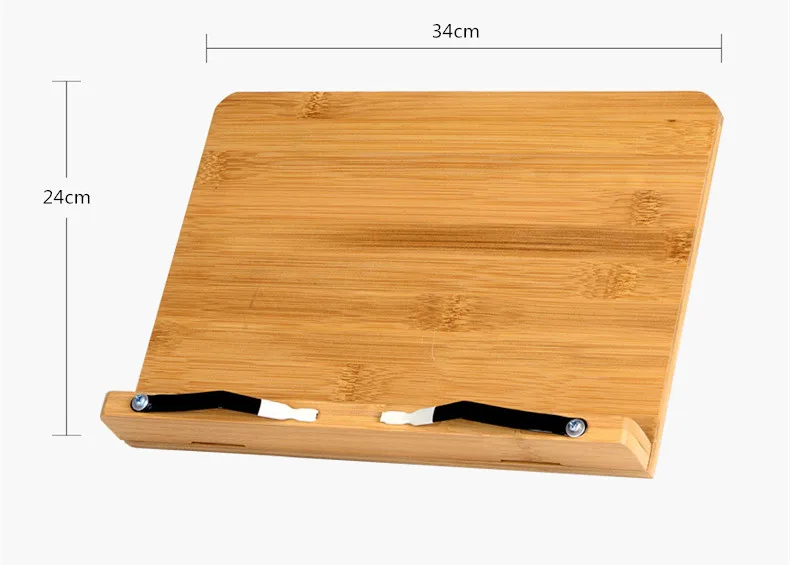 Bamboo Book Stands & Holders for Reading Hands Free in Bed,Cookbook,Textbook,Law,with 5 Adjustable Height Laptop Stand.jpg