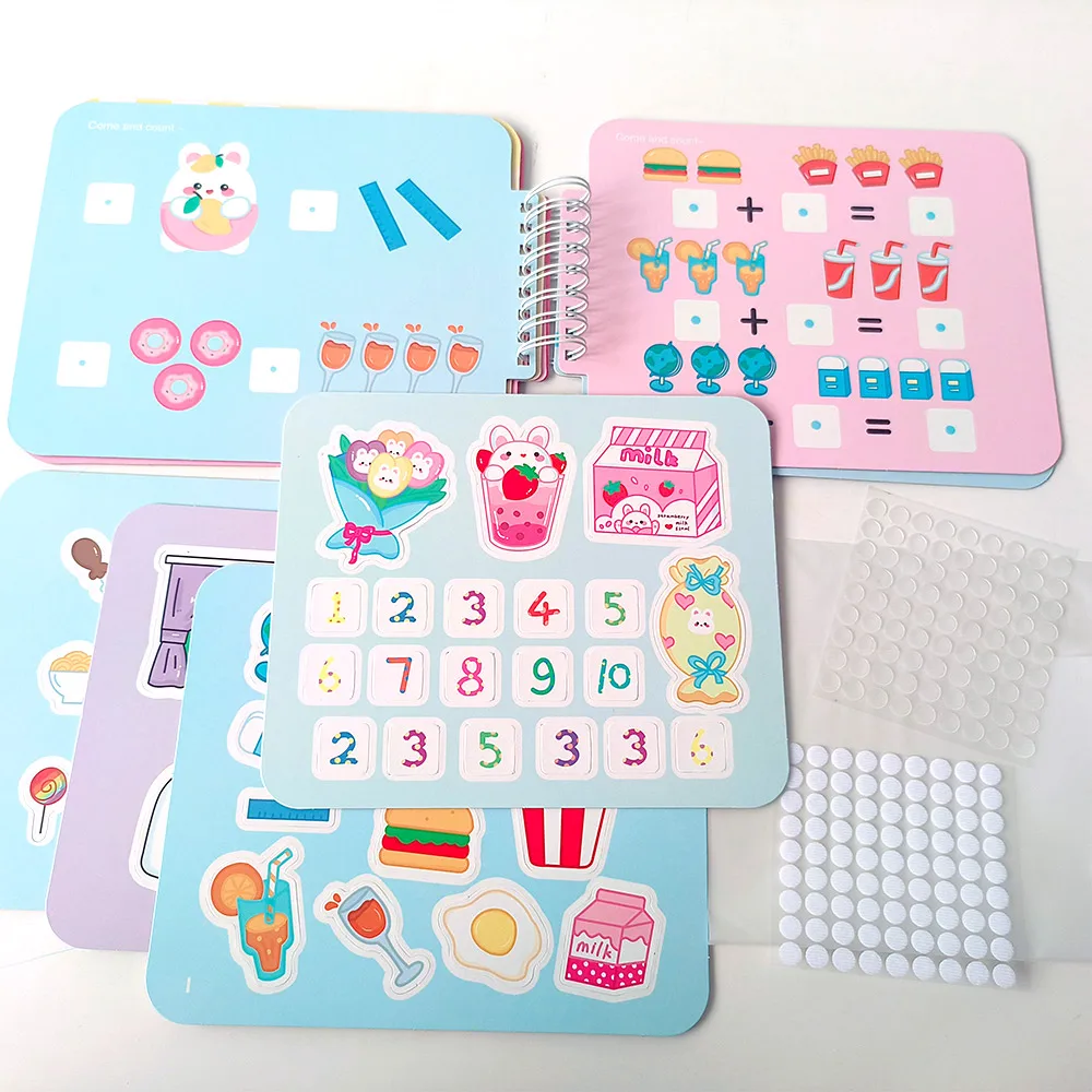 Printing Baby Numeral Quiet Book Kids Kindergarten Education