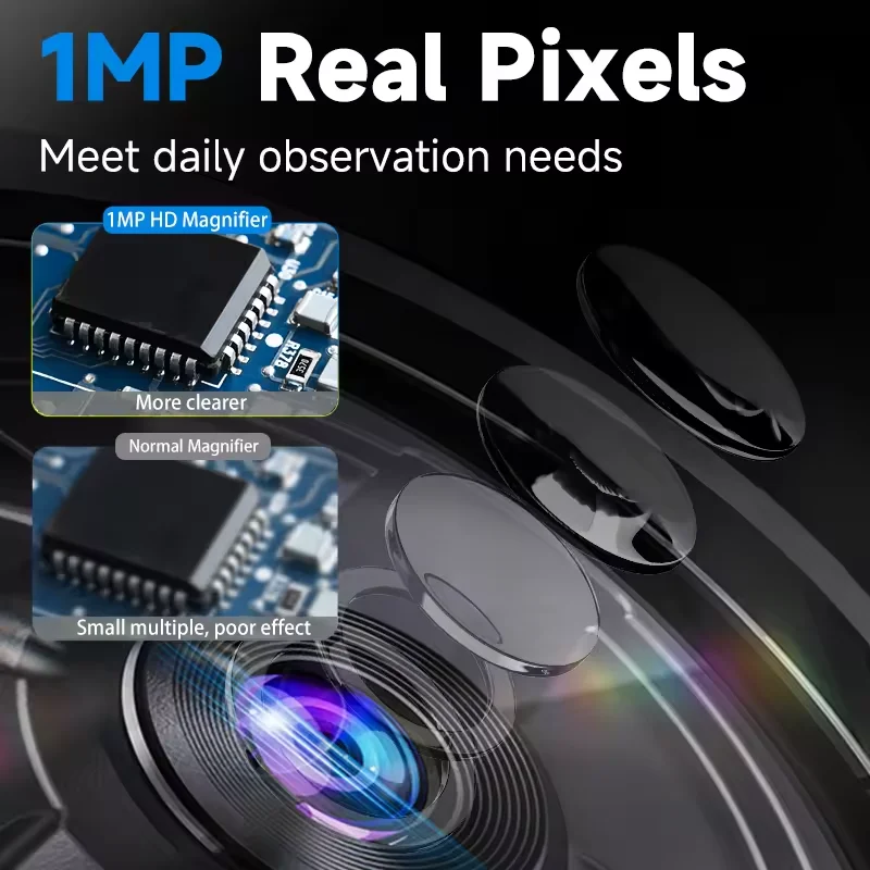 High Quality 100x HM020 Digital Magnifying Glass with 8 LED Light and 2 Inch Screen Microscope Type