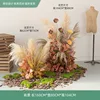Ensemble de roseaux d'automne 12 pièces - vert foncé mousse - écorce d'arbre