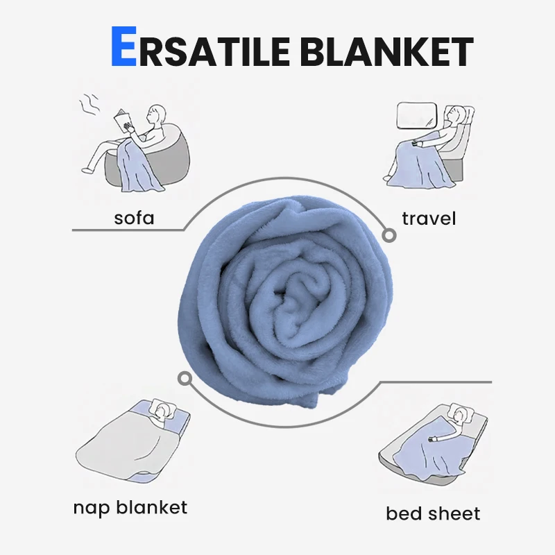Factory Customize High Quality Oversized Warm Luxury Winter Printed Soft Custom Flannel Throw Blanket