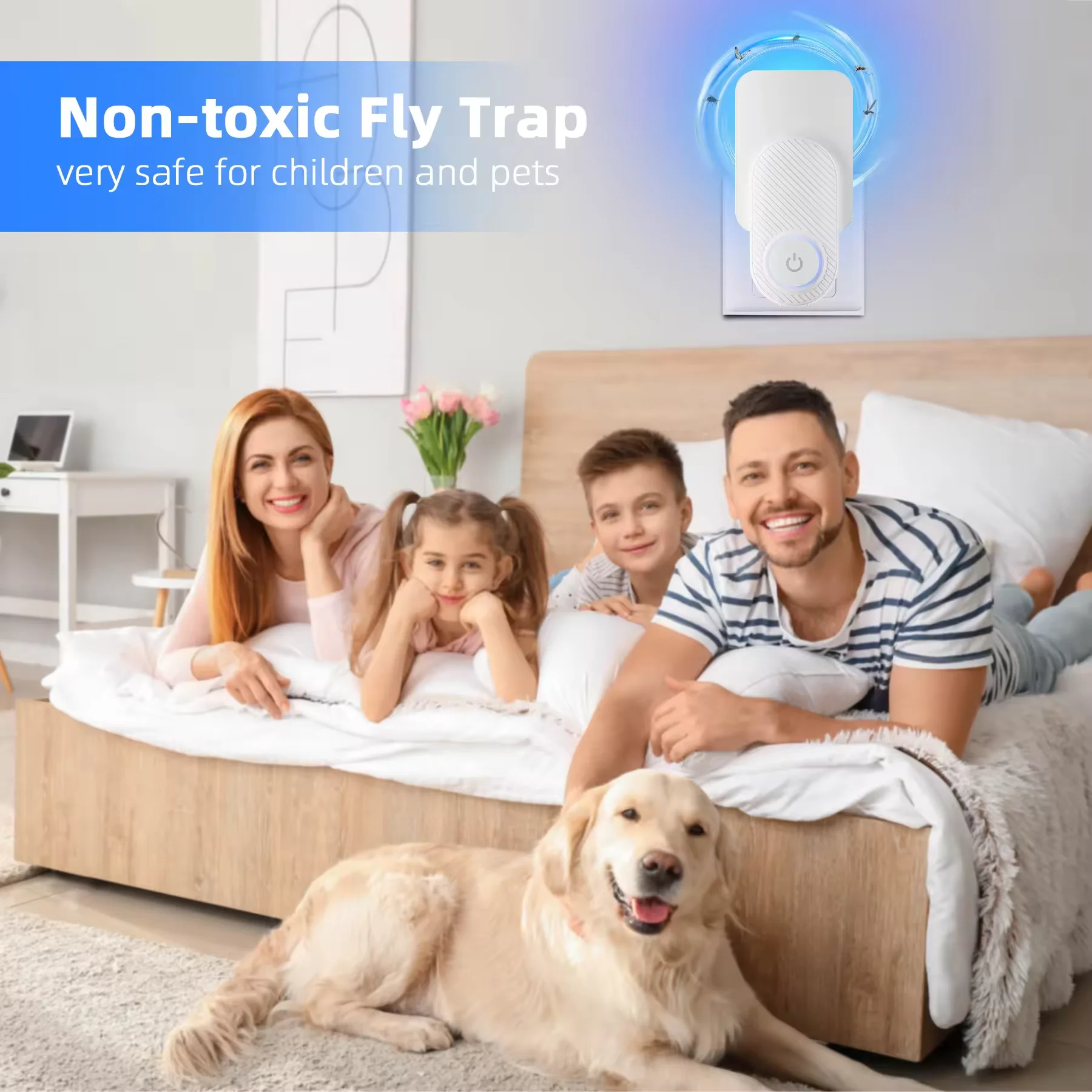 X-PEST FT91  Light Sticky Fly Insect Trap Electric Sticky  Plug-In Mosquito Killer  Indoor Fly Trap for Home