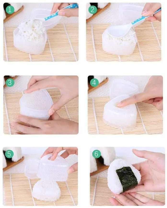 8 Pack Onigiri Mold, Sushi Maker Kit Non Stick Rice Ball Maker Press, BPA  Free Spam Musubi Molds with Multiple Shapes