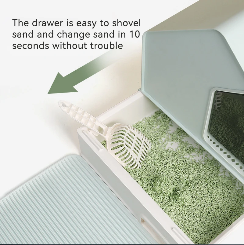 Litter Box Fully Enclosed Oversized Deodorant Cat Toilet Spatter-proof Enclosed Litter Box Large Litter Box Baby Cat manufacture