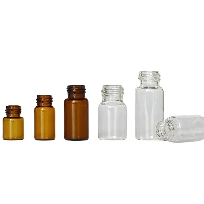 Low Moq Medical Glass Bottle Large Mouth Pill Bottles with Colorful Caps