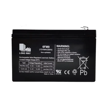 High-Density 12V9Ah 6FM9R Maintenance-Free Lead Acid Batteries for UPS Global Market Use for Electrical Children's Toy Cars