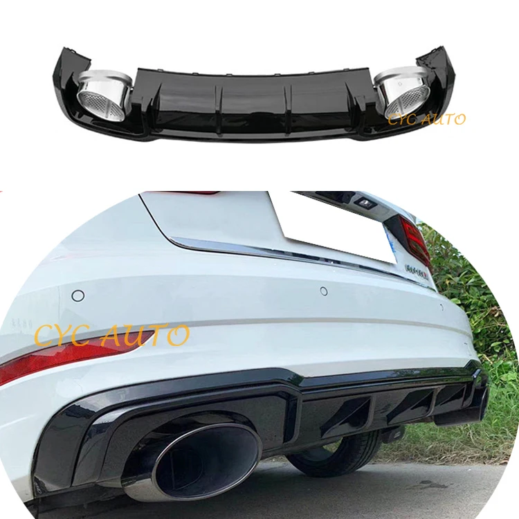 Upper RS3 Look Rear Diffuser for Audi A3 8V S3 Hatchback Sedan SPORT Sline Normal Car 2013 2014 2015 2016 2017 2018 2019