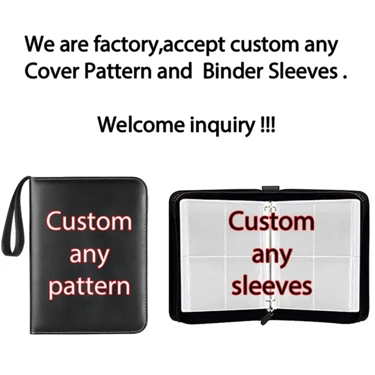 9 Pocket Page Leather & PU Pockoon Monster Binder for Business Card  Collector Removable Sheets Album Folder| Alibaba.com