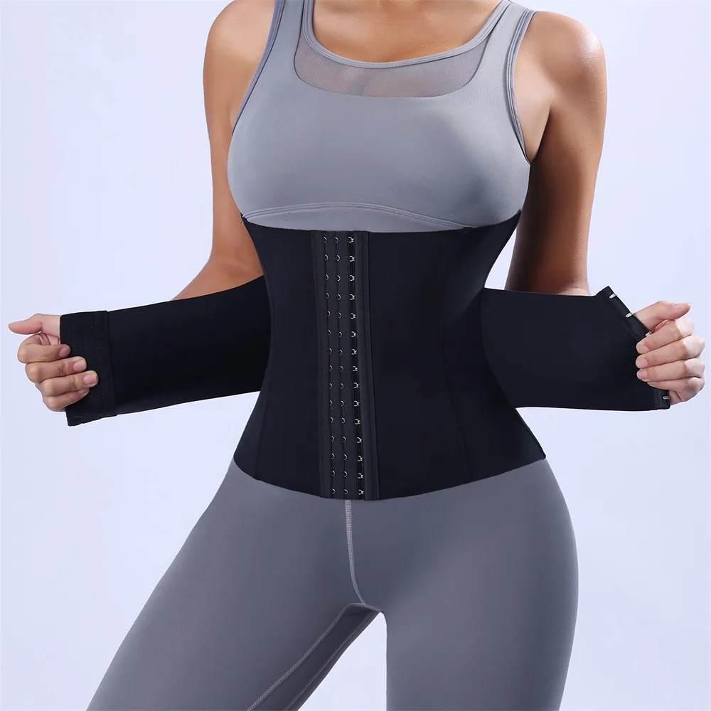 Wholesale Sweat Girdle Women Body Wrap Cincher Corset Trimmer Double Belt Girdle Waist Trainer Shaper Tummy Control Shaperwear factory