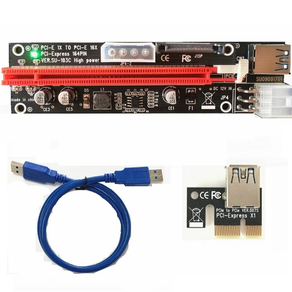 006c PCI-E 1X〜16X LEDライザーカード、PCI Express PCIe