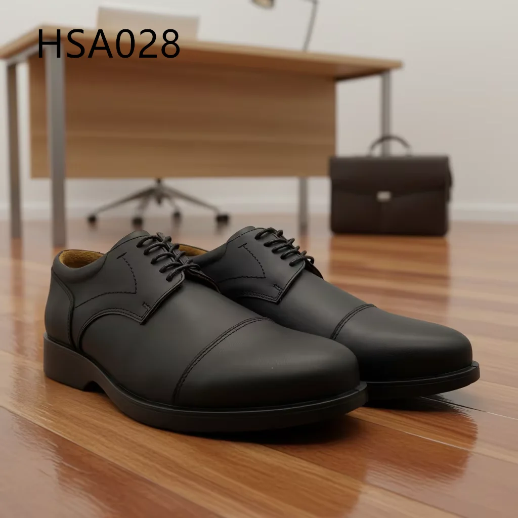 LXG、中東で人気のフルグレインレザー製管理職向けオフィスシューズ・フォーマル制服対応シューズ（消臭機能付きレザーソールインソール付） HSA028