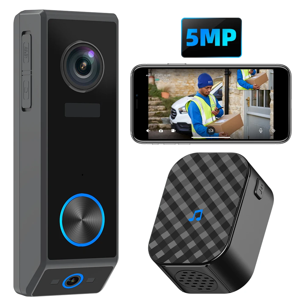Cloud Storage Geree Wifi Smart Wireless Doorbell CloudEdge 5MP QHD