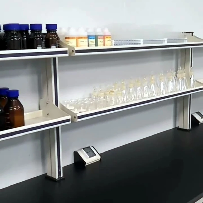 Reagent Shelf Height-adjustable Chemical Laboratory Storage Rack for Lab Benches