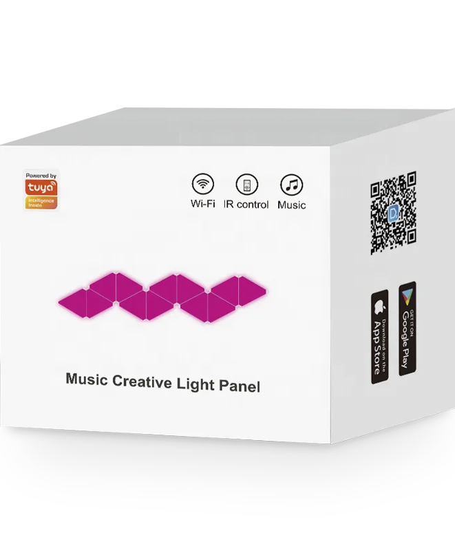 Banqcn Triangle Ambient Panel Light, Remote Controlled Diy Panel Light Modular Smart Wall Night Light