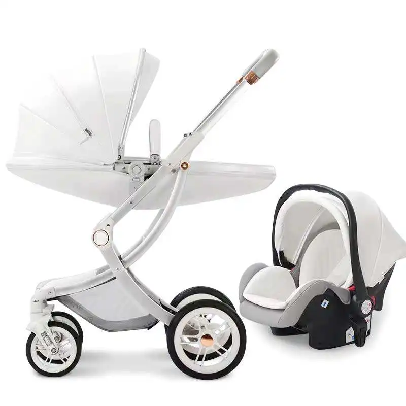 Best selling factory price Whole sale luxury 3 pieces newborns infant folding bebe Baby jogger Strollers with seat 3 in 1 set