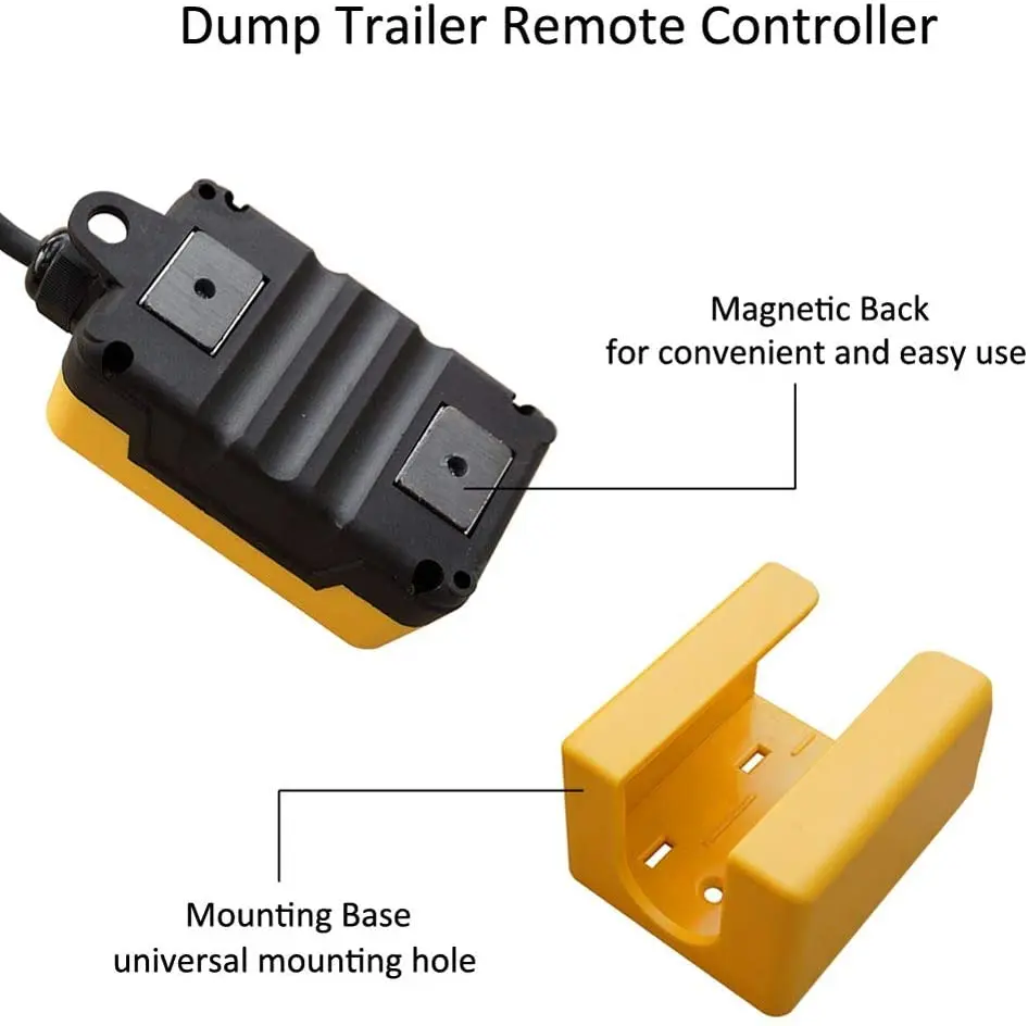 4 Wire Dump Trailer Remote Control Switch with 12V DC Double Acting Hydraulic Pumps Truck